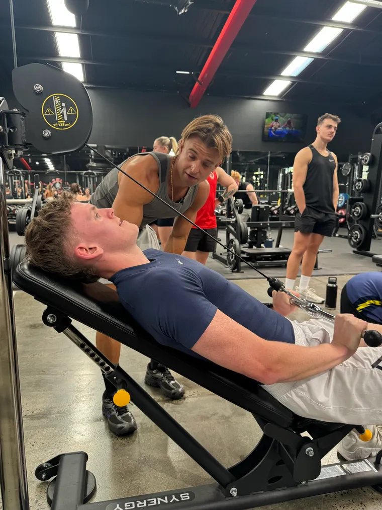 Coach Gab coaching a client through a session
